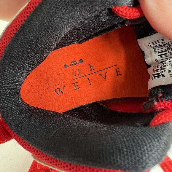 Nike Lebron XII 12 Toddler 5C Red Sneakers Shoes Air Zoom Megafuse Upper - Picture 9 of 11